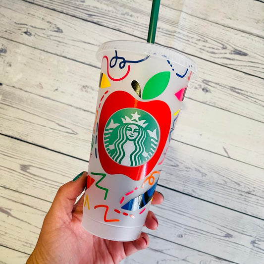 Teacher Starbucks cup, personalized Starbucks cup, back to school Teacher gift, teacher crayon tumbler, teacher appreciation gift