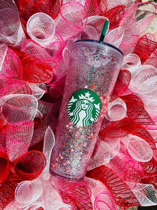 Valentines Day Starbucks snowglobe tumbler personalized cups, Valentine’s Day Starbucks, Starbucks venti cup tumbler, Valentines day gifts