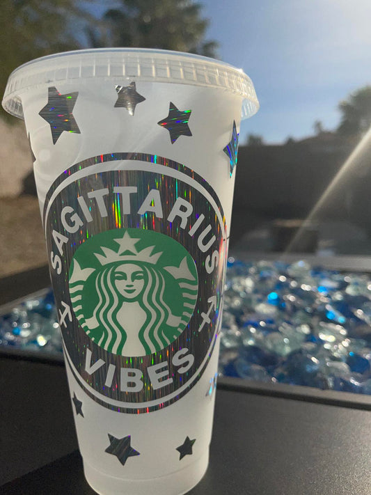 Sagittarius Vibes Starbucks reusable cup, Starbucks, personalized cups, zodiac, birthday cup, zodiac sign, Sagittarius