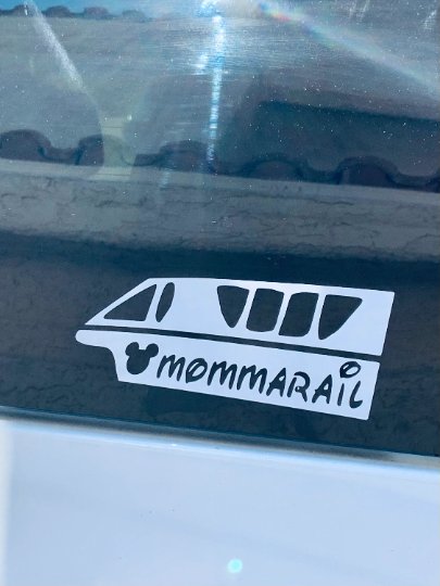 Mommarail Car decal, mommarail , car decal, Disney inspired car sticker, vehicle sticker, mom car sticker, mom decal, Mothers day gift,