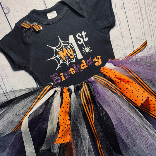 1st Birthday Halloween outfit, first Halloween baby girl,  baby girl first birthday, first birthday girl outfit, first Halloween birthday,