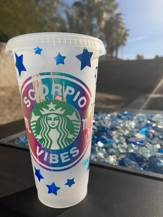 Scorpio Vibes Starbucks reusable cup, Starbucks, personalized cups, zodiac, birthday cup, zodiac sign, Scorpio