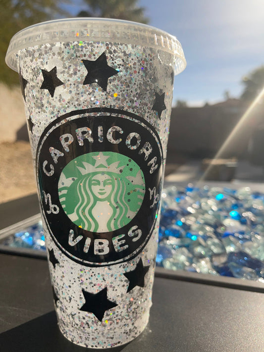 Capricorn Vibes Starbucks reusable cup, Starbucks, personalized cups, zodiac, birthday cup, zodiac sign, Capricorns