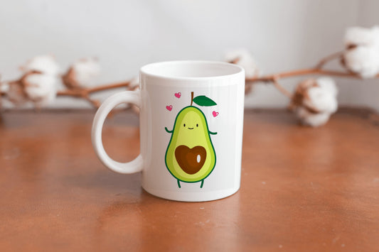 Avocado coffee mug, Avocado lover gift, avocado Valentine, Valentine’s Day gifts for her, Valentines mug, avocado gift,